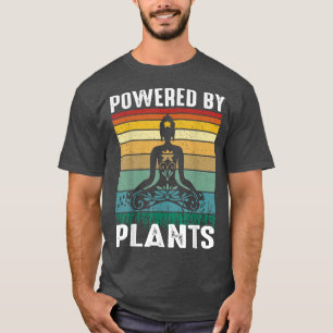 Yoga Namaste Powered by Plants Vegetarian Lovers W T-Shirt