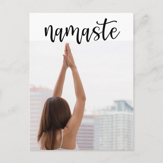 Yoga Namaste Woman posing yoga  Postcard (Front)