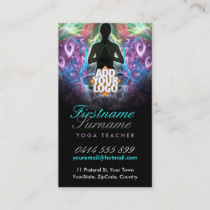 Yoga New Age Teacher School w/ Logo Business Card