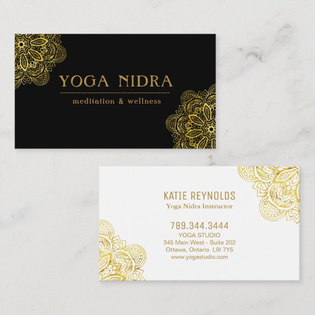Yoga Nidra Instructor Business Card (Front/Back)