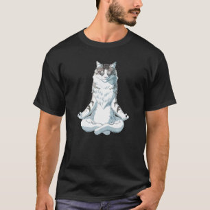 Yoga Norwegian Forest Cat T-Shirt