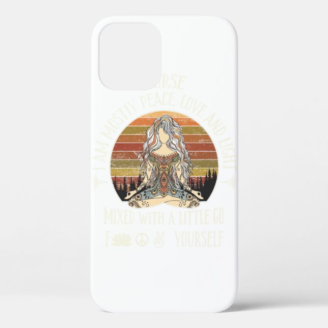 Yoga Nurse I'm Mostly Peace Love and Light Case-Mate iPhone Case (Back)