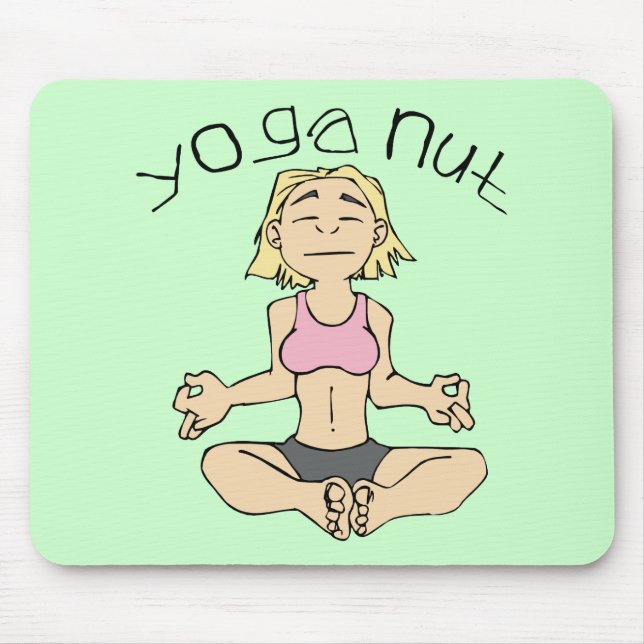 Yoga Nut Yogi Gear Mouse Pad (Front)