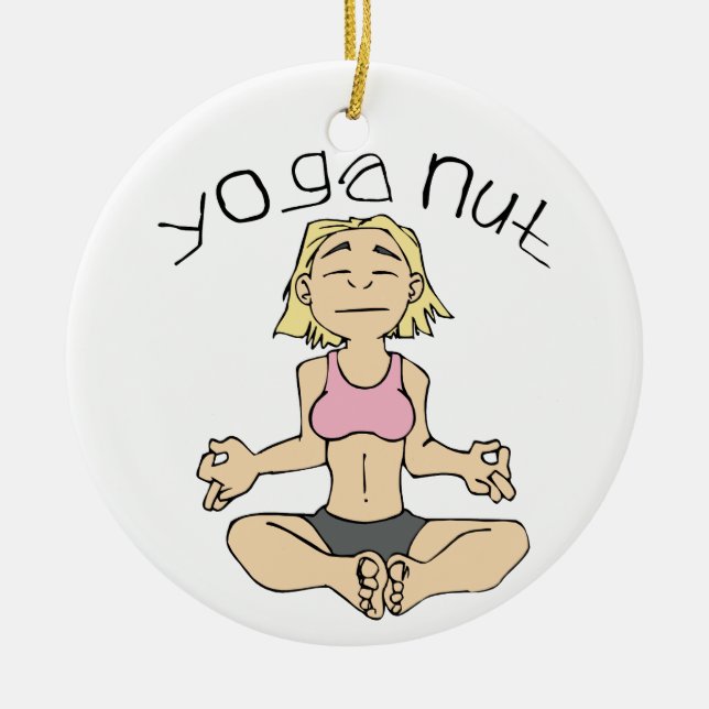 Yoga Nut Yogi Ornament (Front)