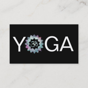 *~* Yoga OM Aum Lotus Mandala Teacher Instructor Business Card