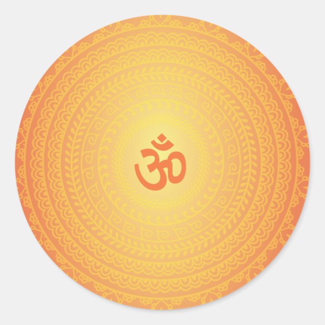Yoga Om Buddhist Mandela sticker (Front)