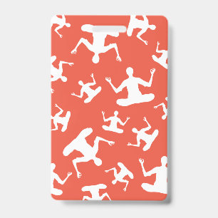 yoga om pose Teacher Hall Pass school colours ID Badge