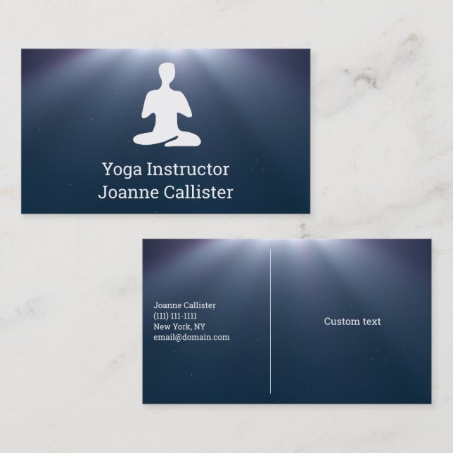 Yoga or Pilates Instructor Business Card (Front/Back)