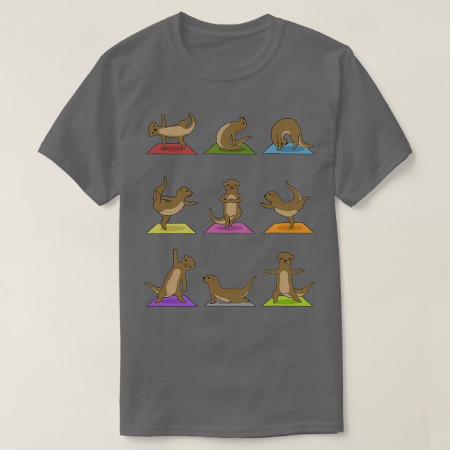 Yoga Otter Meditation Yogi Namaste Sport Gift T-Shirt (Design Front)