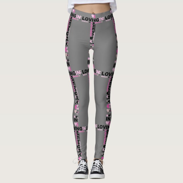 Yoga Pants Leggings Stretch Pants In Loving Memory (Front)