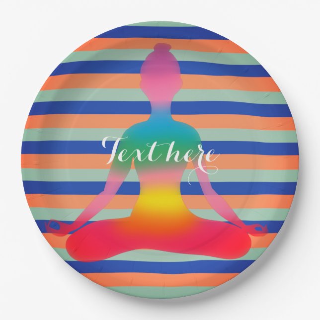 Yoga Party Custom Paper Plates (Front)