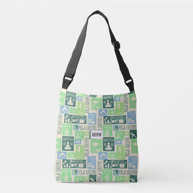 Yoga Pattern custom monogram bags (Front)