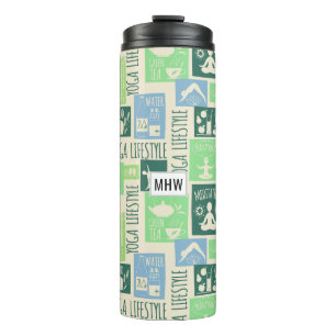 Yoga Pattern custom monogram tumbler