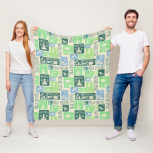 Yoga Pattern fleece blankets