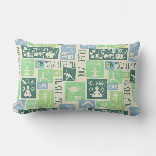Yoga Pattern throw pillows (Front)