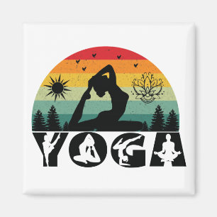 Yoga - Peace, Love & Light  Magnet