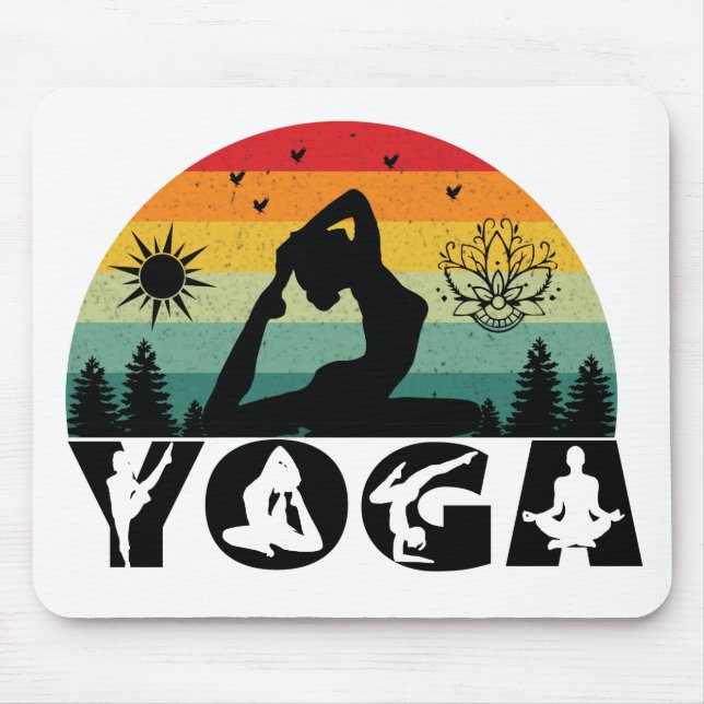 Yoga - Peace, Love & Light  Mouse Pad (Front)