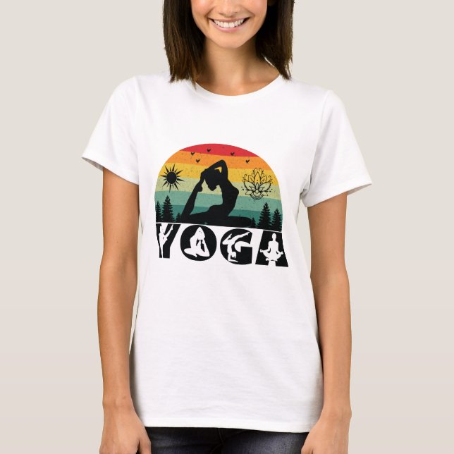 Yoga - Peace, Love & Light T-Shirt (Front)