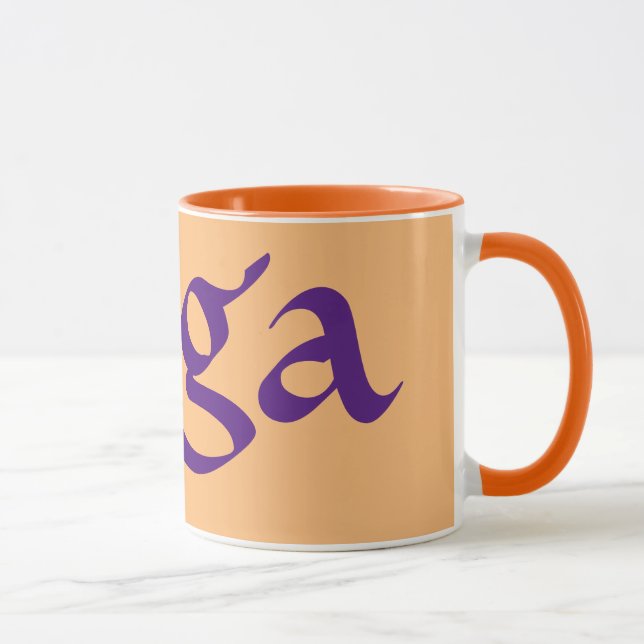 Yoga Peace Sign Floral Mug (Right)