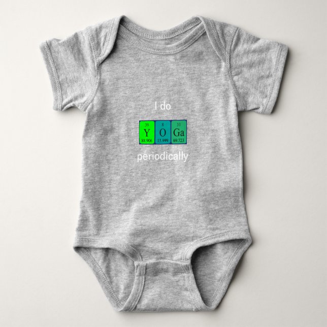 Yoga periodic table word shirt 5 (Front)