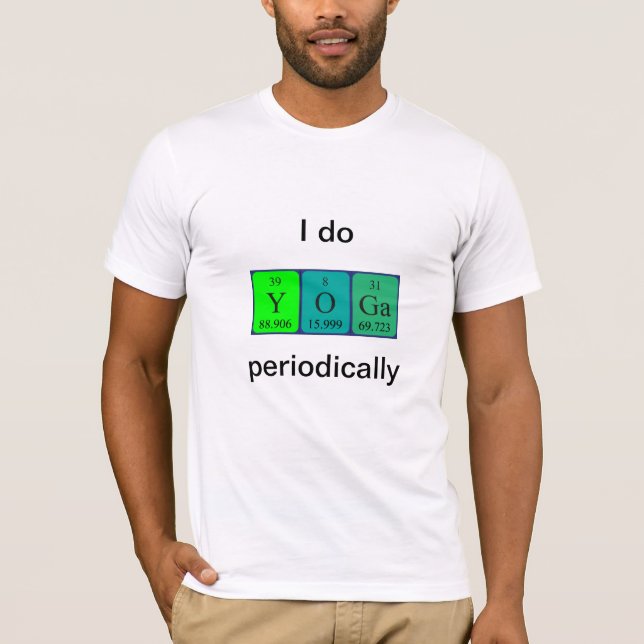 Yoga periodic table word shirt 7 (Front)