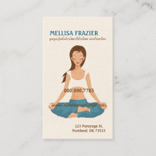 Yoga Pilates Meditation Business/Instructor Business Card