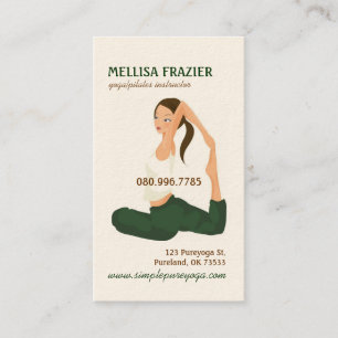 Yoga Pilates Meditation Business/Instructor Business Card