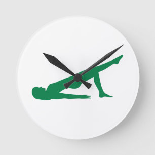 Yoga Pilates Round Clock