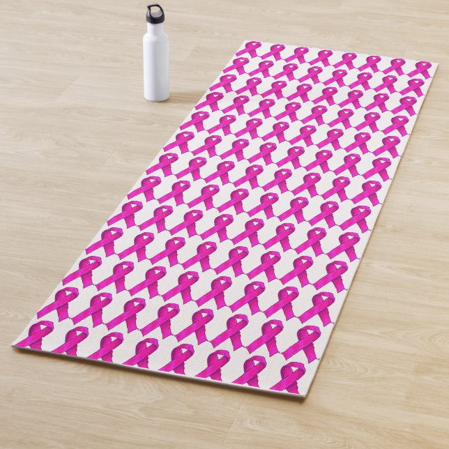 Yoga Pink Ribbon Breast Cancer Awareness Support Mat (In Situ)