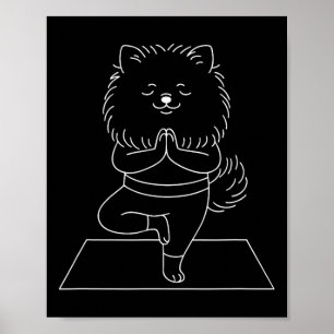 Yoga Pomeranian Poster
