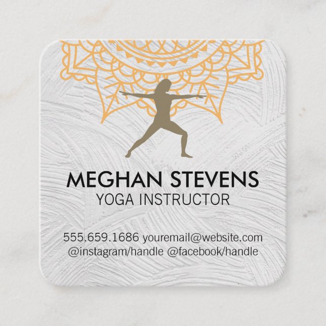 Yoga Posa | Instructor | Health Appointment Card (Front)