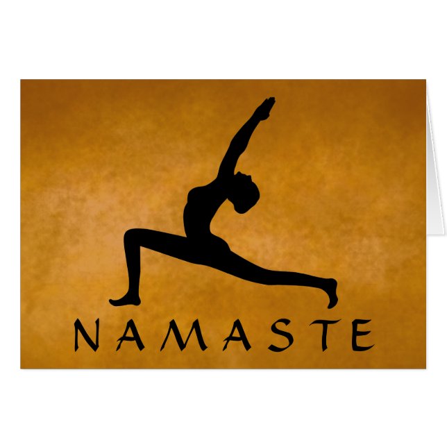 Yoga Pose Black Silhouette Custom Colour Namaste (Front Horizontal)