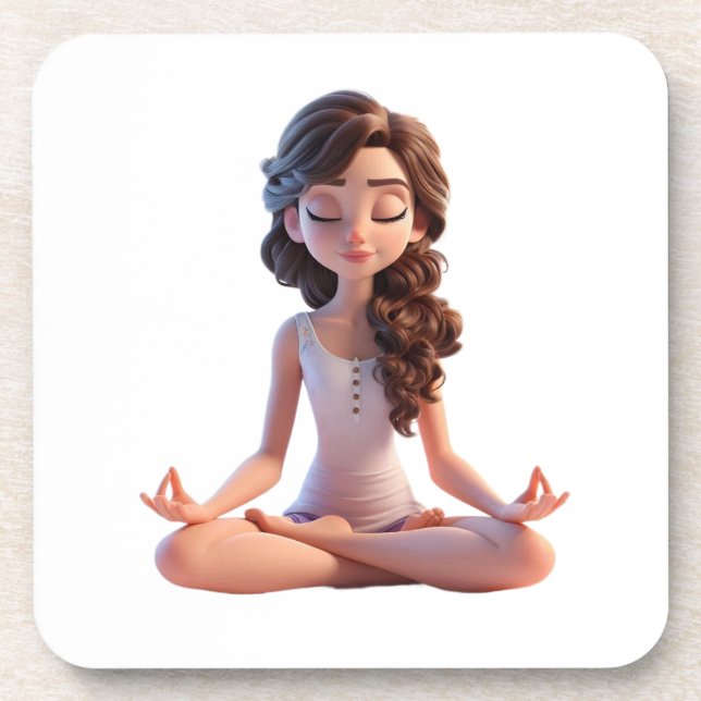 Yoga pose coaster (Front)
