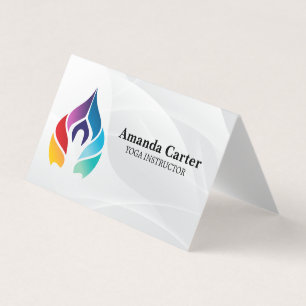 Yoga Pose   Colours Business Card