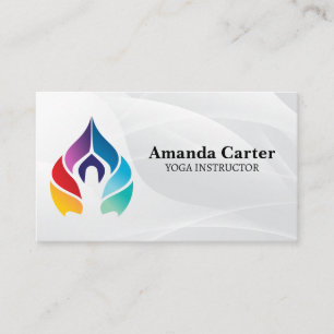 Yoga Pose Colours Business Card