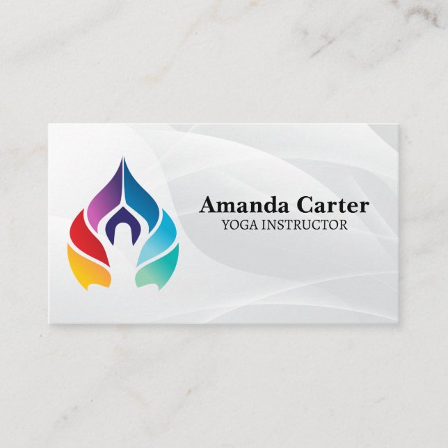 Yoga Pose | Colours Business Card (Front)