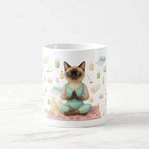 Yoga Pose  for Siamese Cat Lovers  Coffee Mug