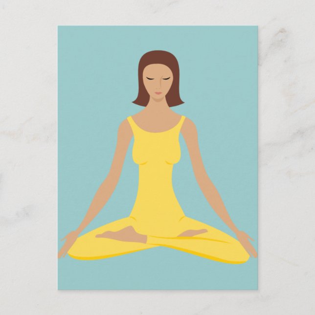 Yoga Pose Girl Postcard (Front)