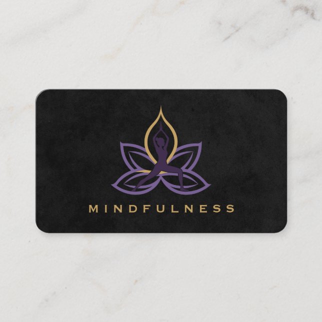 Yoga Pose | Health Fitness Center Business Card (Front)