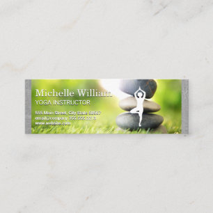 Yoga Pose Icon   Stacked Stones Mini Business Card