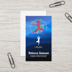 Yoga Pose Logo Stretching Business Card