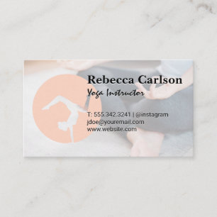 Yoga Pose Logo   Woman Sitting   Health Care Business Card