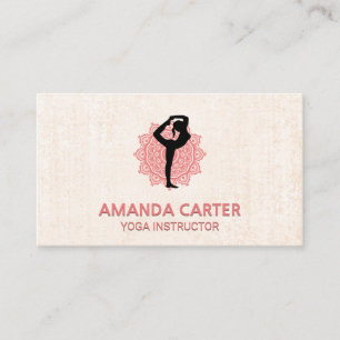 Yoga Pose Mandala Pattern Logo Business Card