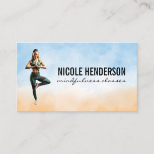 Yoga Pose   Meditation   Health Fitness Business Card