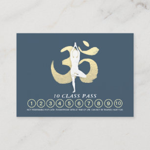 YOGA Pose OM Symbol Class Pass Loyalty Appointment Card