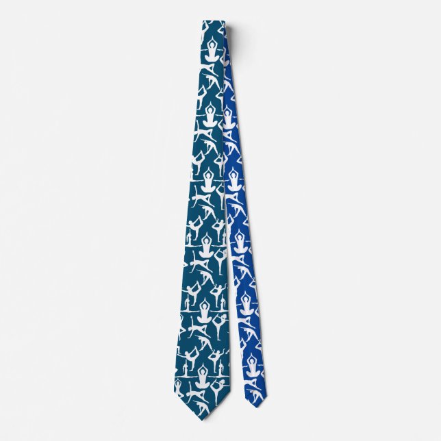 Yoga pose pattern 01.bx4.Blue BG Tie (Front)