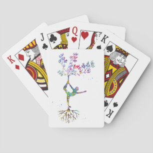 Yoga pose playing cards