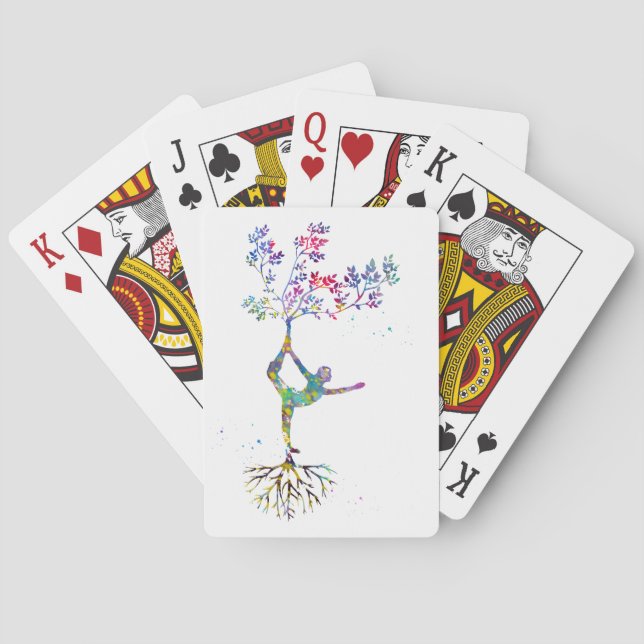 Yoga pose playing cards (Back)