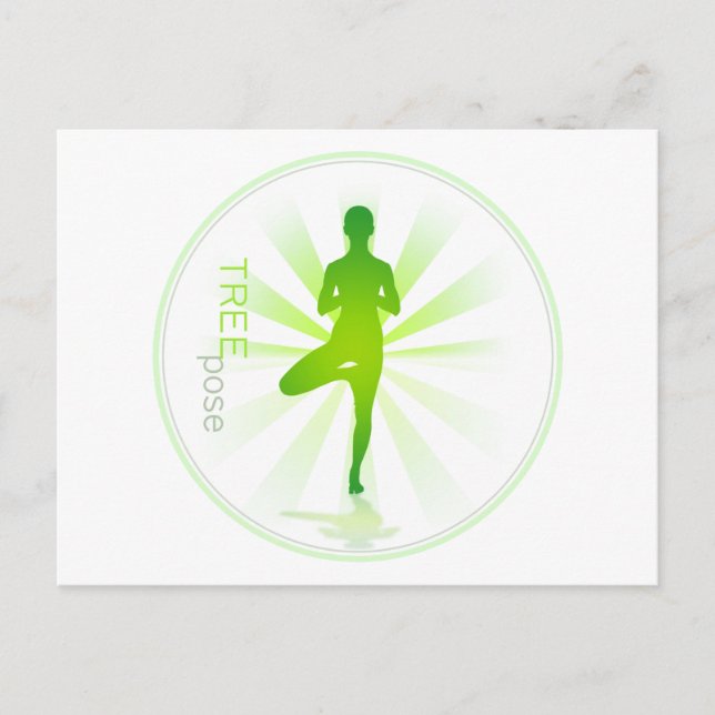 Yoga Pose Postcard (tree pose) (Front)