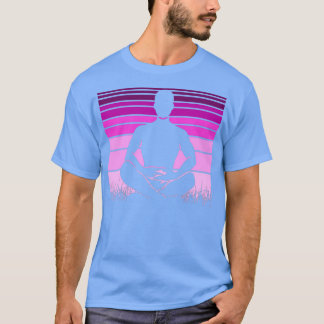 Yoga Pose Retro Vintage Sunset 21 T-Shirt
